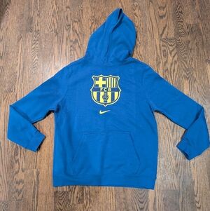 Nike Blue Hoodie with FCB Crest Kids XL